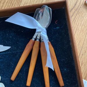Vintage Bakelite Serated Spoons